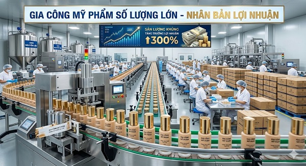Gia Công Mỹ Phẩm Số Lượng Lớn Nhân Bản Lợi Nhuận