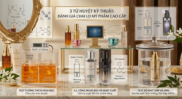 Gia công chai lọ mỹ phẩm