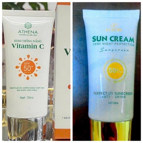 kem chống nắng bị thu hồi.