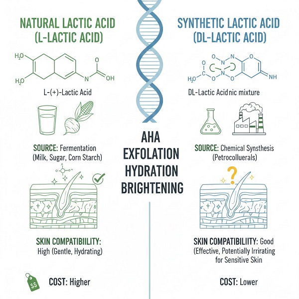 Acid lactic tự nhiên và nhân tạo