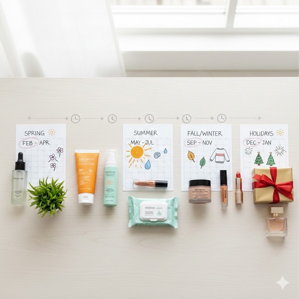 Thời gian ra mắt sản phẩm mỹ phẩm