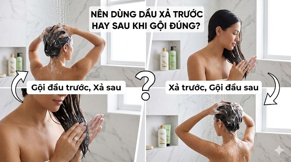 Nên dùng dầu xả trước hay sau khi gội?