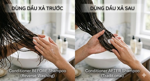 Nên dùng dầu xả trước hay sau khi gội?