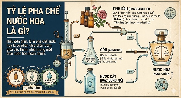 tỷ lệ pha chế nước hoa