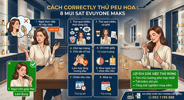 Cách thử nước hoa đúng