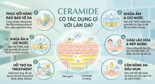Ceramide Có Tác Dụng Gì Với Làn Da?
