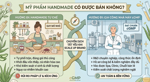 Mỹ phẩm handmade có được bán không?
