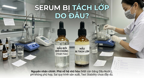 Serum bị tách lớp do đâu