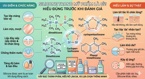 Silicone trong mỹ phẩm