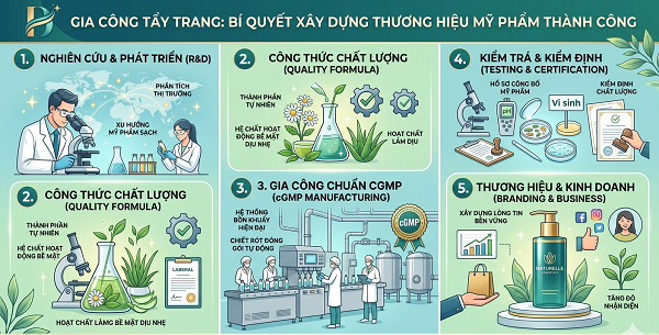 Gia công tẩy trang chuẩn cGMP