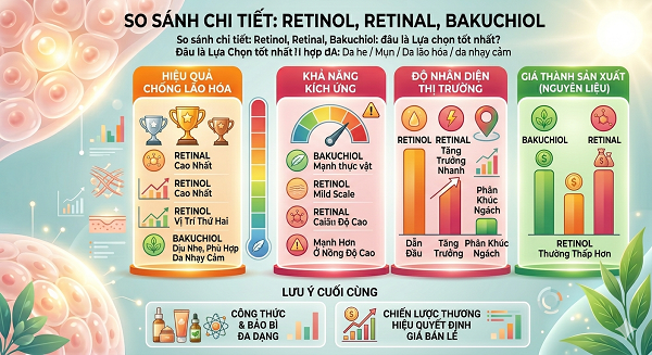 Retinol Retinal Bakuchiol: Đâu Là Lựa Chọn Tốt Nhất?